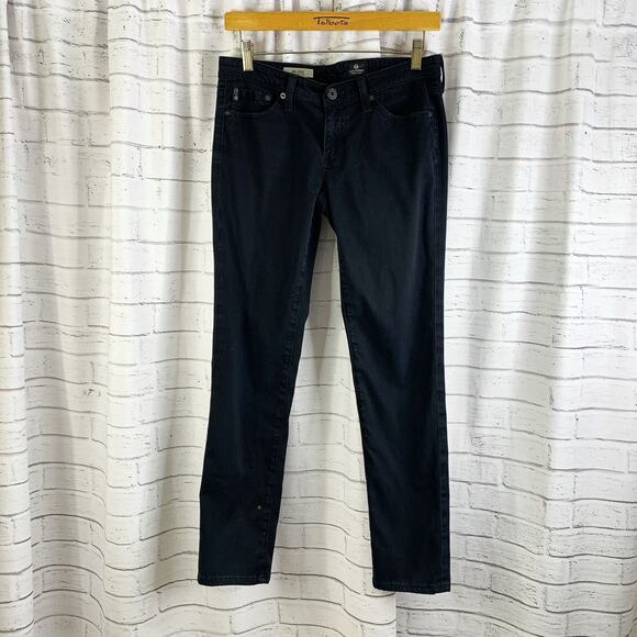 AG Adriano Goldschmied Size 27 27R The Stilt Cigarette Leg Jean Black *Read* - Picture 1 of 8